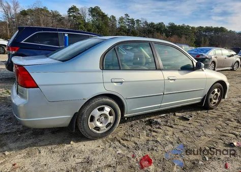 2003 Honda Civic Hybrid z USA, uszkodzony, nr VIN JHMES95643S018753